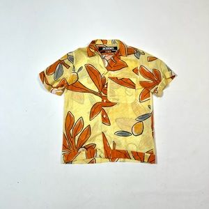 Jacquemus Yellow and Orange Floral Short-Sleeve Button-Down Shirt